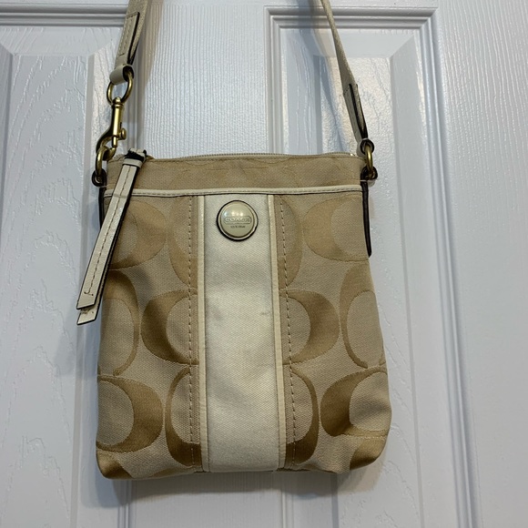 Coach Cream Coloured Cross Body Canvas Bag - Picture 2 of 5